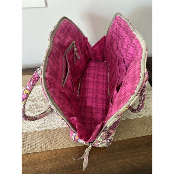 Vera Bradley Bag Paisley Meets Plaid Bowler - Picture 3 of 12